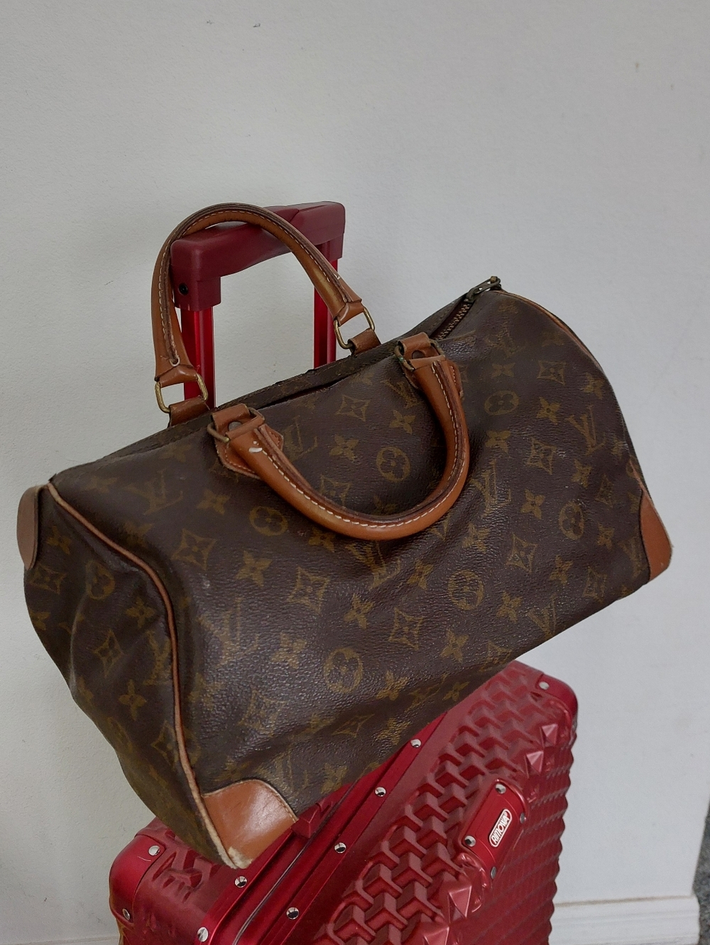 Louis Vuitton Brown Monogram Speedy-Style Handbag